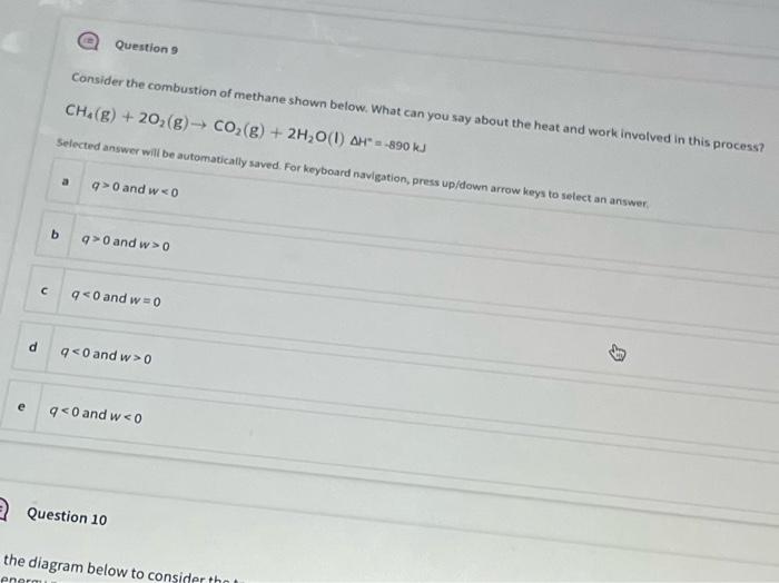 Solved Consider The Combustion Of Methane Shown Below What Chegg