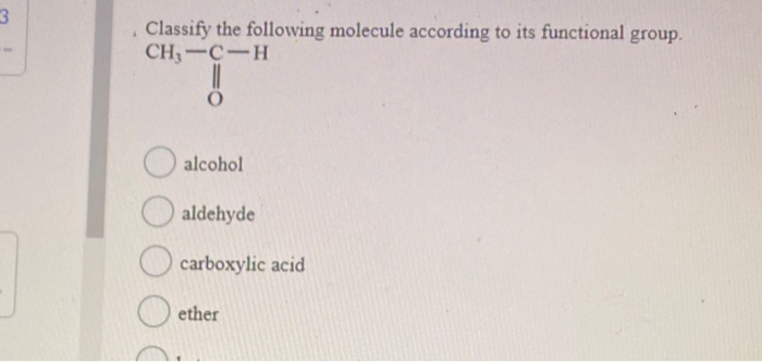 Solved Classify The Following Molecule According To Its Chegg