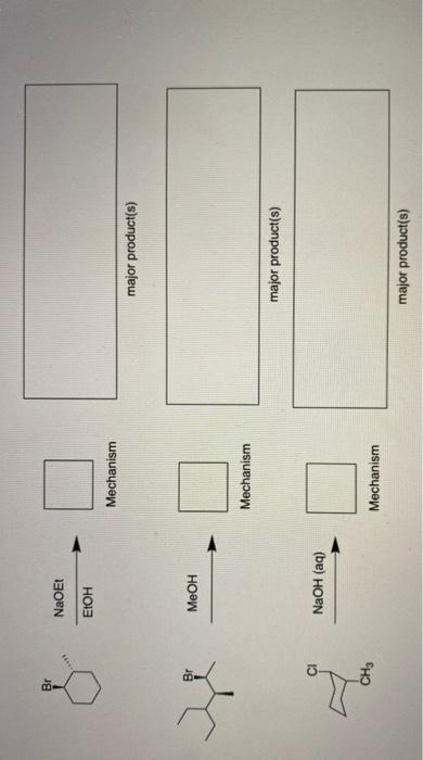 Solved Br NaOEI EtOH Mechanism Major Product S Br MeOH Chegg