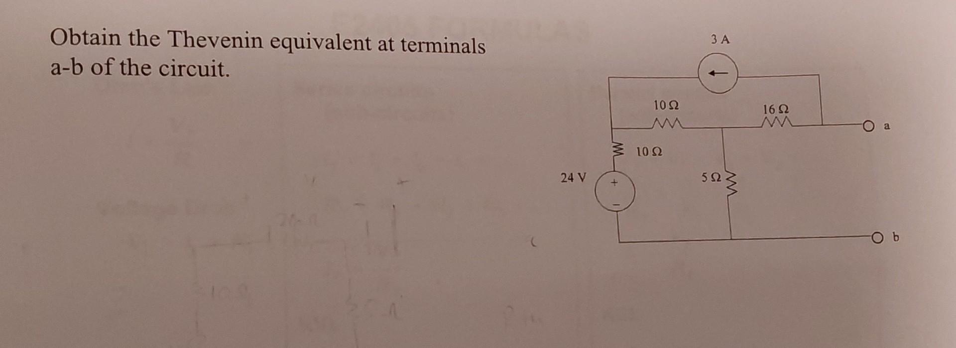 Solved Obtain The Thevenin Equivalent At Terminals A