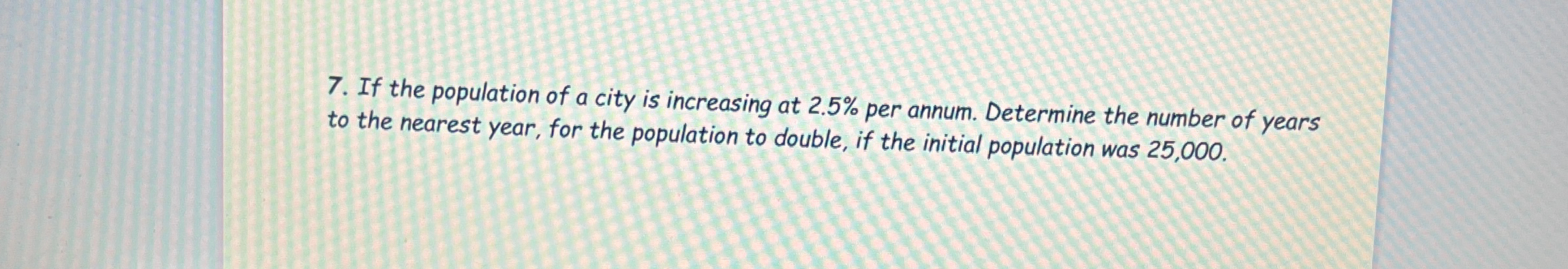 Solved If The Population Of A City Is Increasing At Chegg