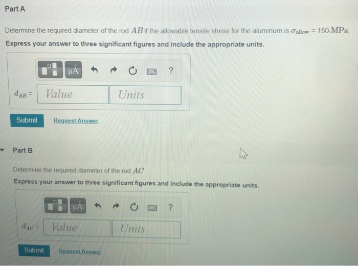 Solved The Two Aluminum Rods Support The Vertical Force Of P Chegg