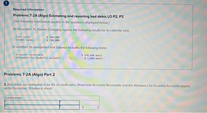 Solved Required Information Problems A Algo Estimating Chegg