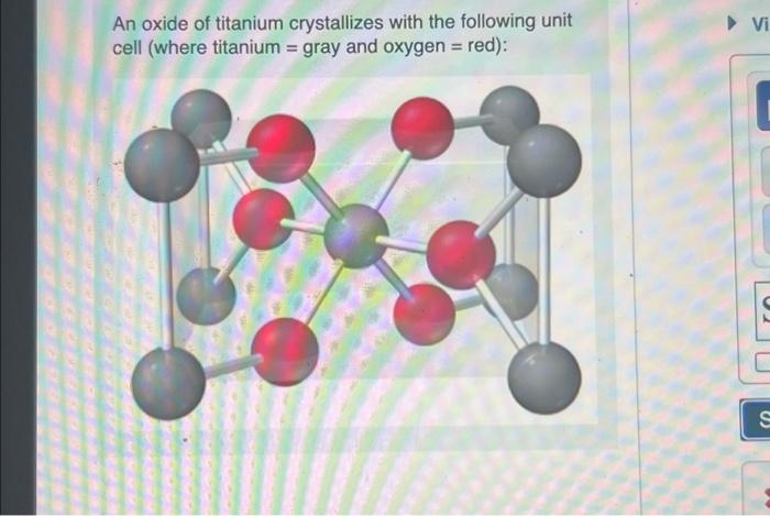 Solved An Oxide Of Titanium Crystallizes With The Following Chegg