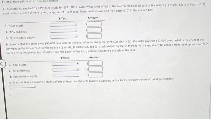 Solved A A Vacant Lot Acquired For 296 000 Is Sold For Chegg