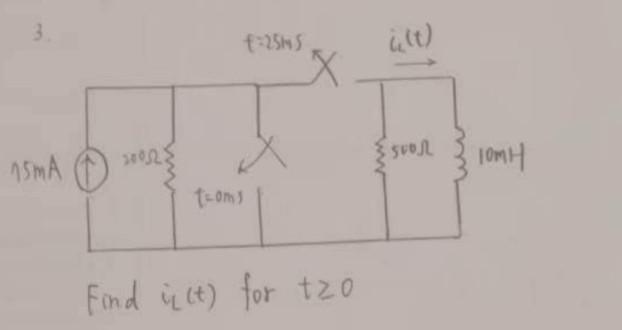 Solved Find Il T For T Chegg