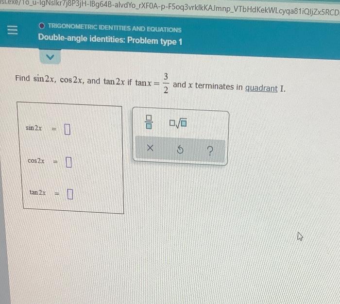 Solved Find Sin X Cos X And Tan X If Tanx And X Chegg