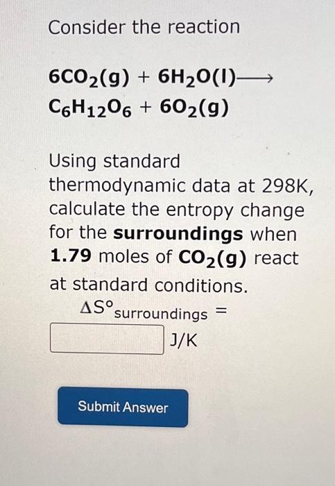 Solved Consider The Reaction Begin Array L Math