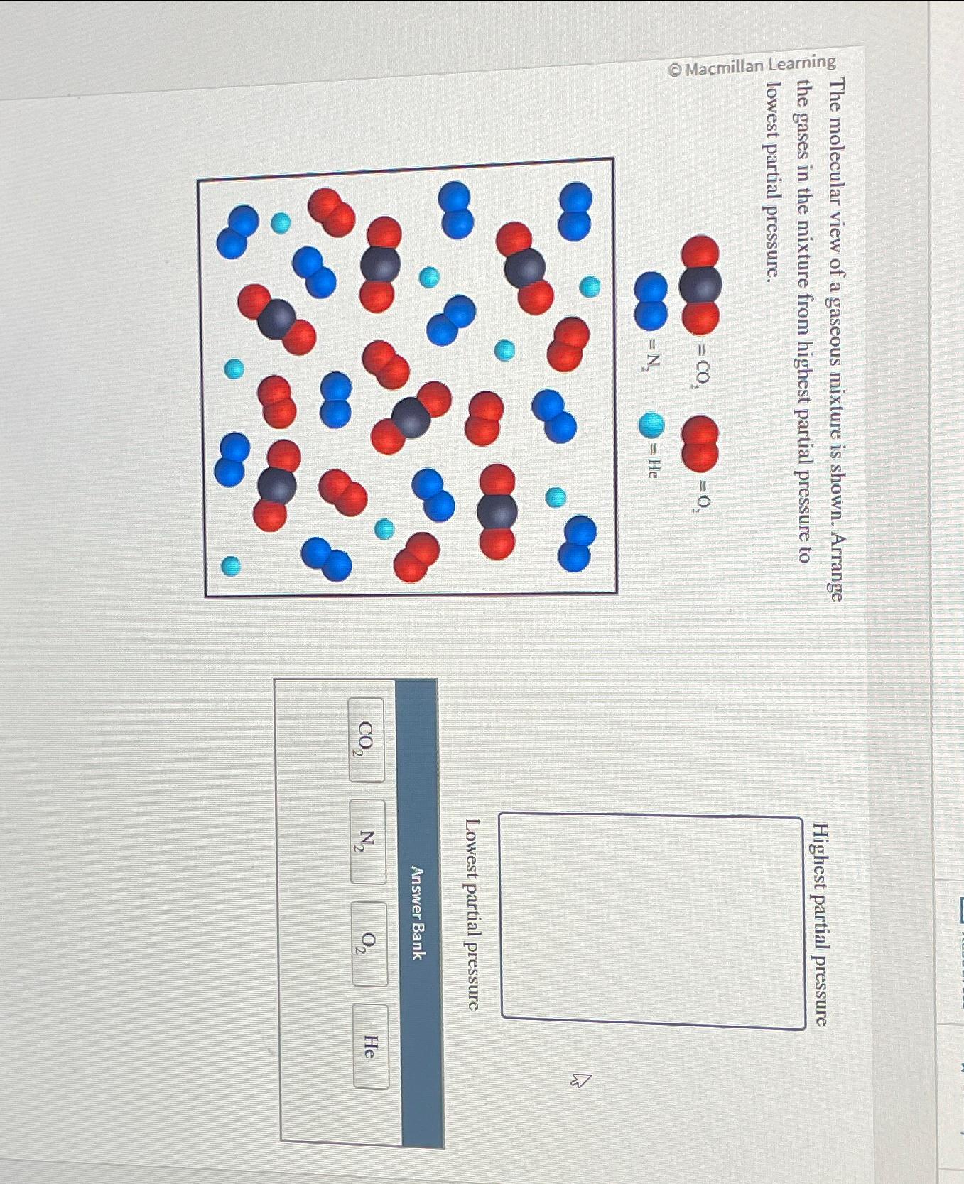 Solved The Molecular View Of A Gaseous Mixture Is Shown Chegg