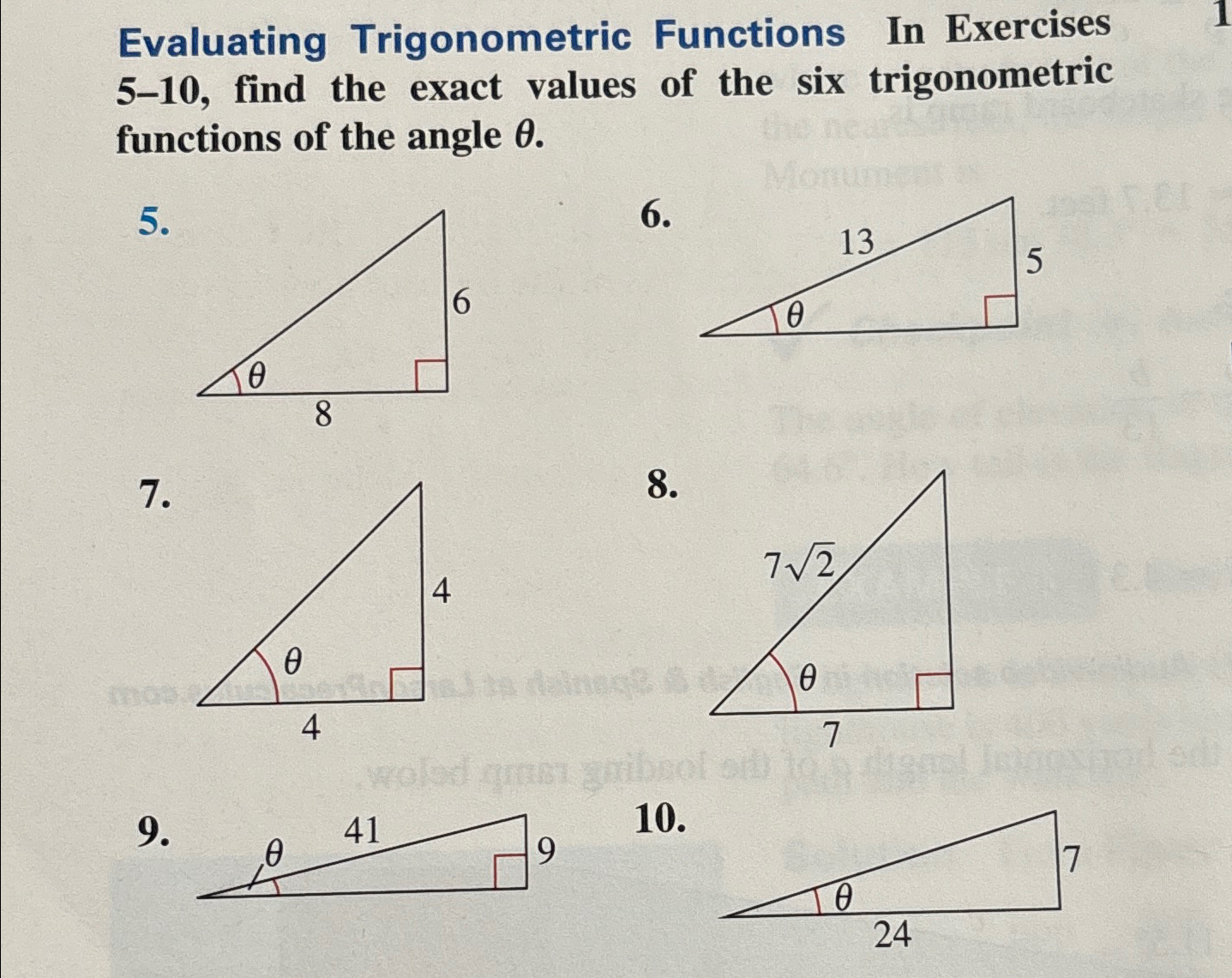 Solved Evaluating Trigonometric Functions In Exercises Chegg