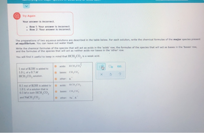 Solved Try Again Your Answer Is Incorrect Row Your Chegg