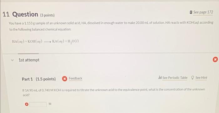 Solved 11 Question 3 Points See Page 172 You Have A 1 153 Chegg