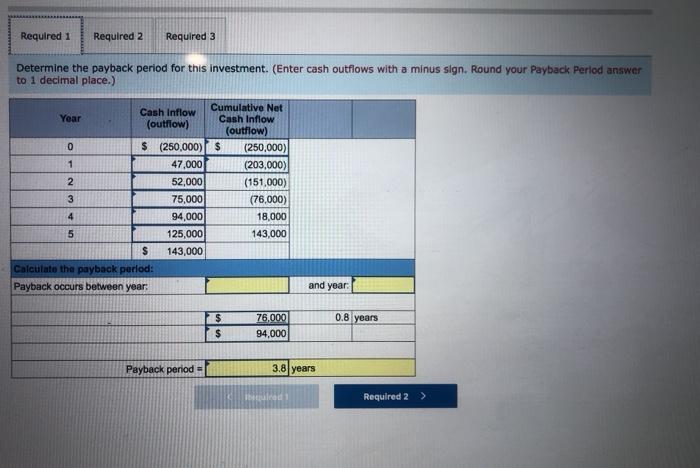 Solved Problem A Payback Period Break Even Time And Chegg