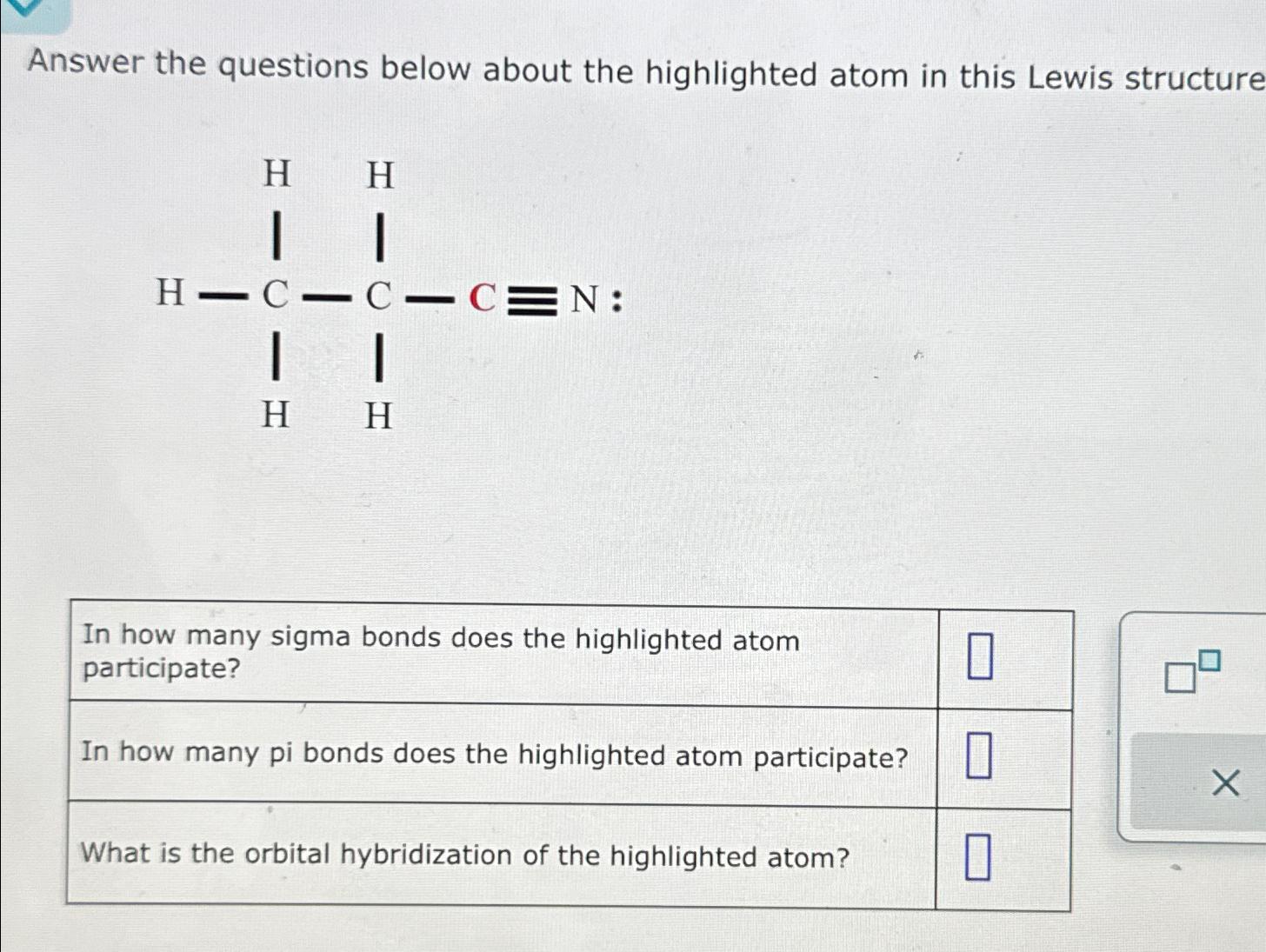 Solved Answer The Questions Below About The Highlighted Atom Chegg