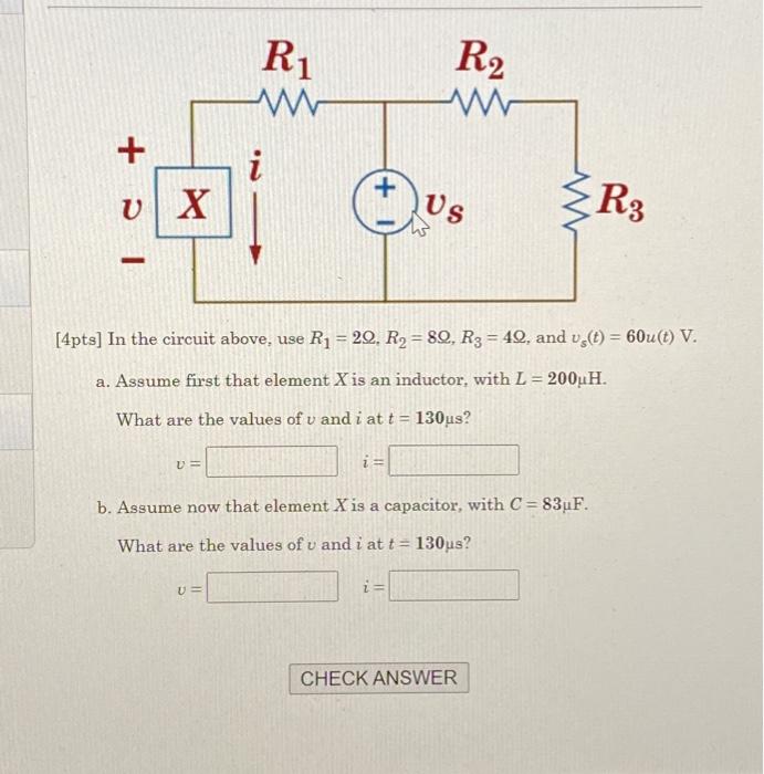 Solved R R2 V X I Us R3 4pts In The Circuit Above Use Chegg