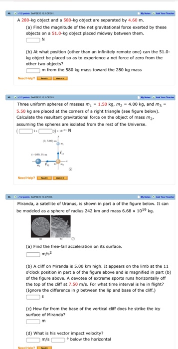 Solved A Kg Object And A Kg Object Are Separated By Chegg