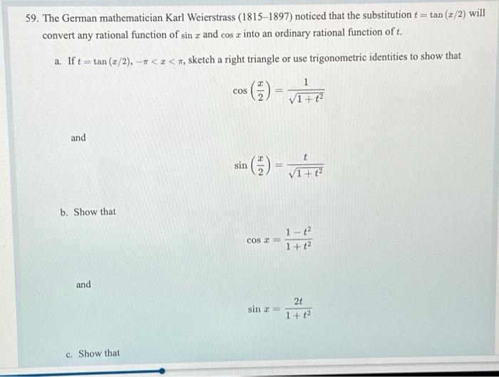 Solved The German Mathematician Karl Weierstrass Chegg