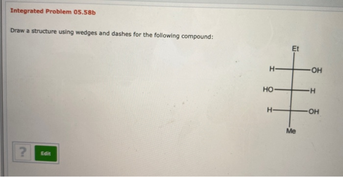 Solved Integrated Problem 05 58b Draw A Structure Using Chegg