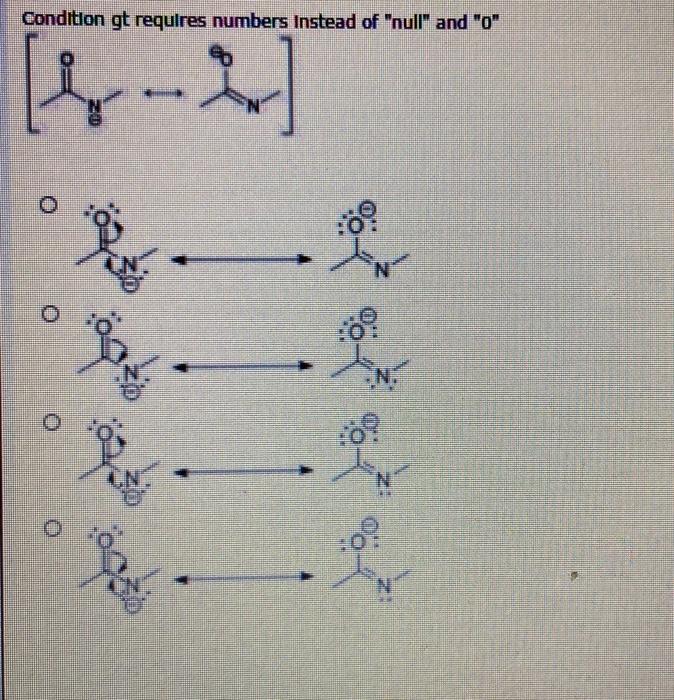 Solved A Condition Gt Requires Numbers Instead Of Null Chegg