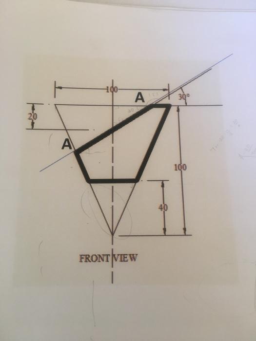 Solved B Truncated Cone The Figure Below Shows The Front Chegg