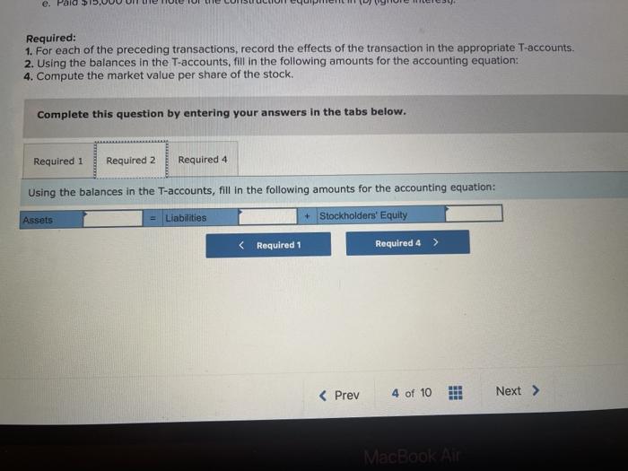 Solved E Algo Analyzing The Effects Of Transactions In Chegg