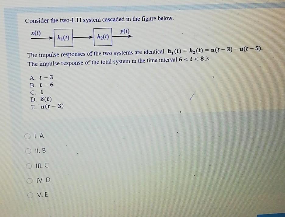 Solved Consider The Two Lti System Cascaded In The Figure Chegg