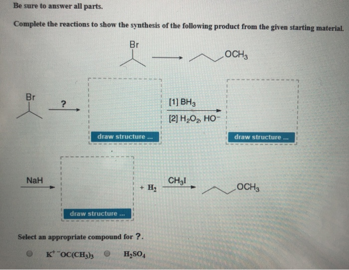 Solved Be Sure To Answer All Parts Complete The Reactions Chegg