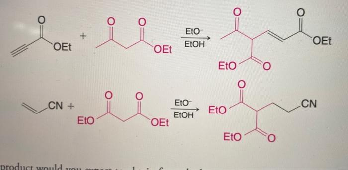 Solved O O Eto EtOH OEt OEt OEt Eto O CN CN Eto Eto EtOH Chegg