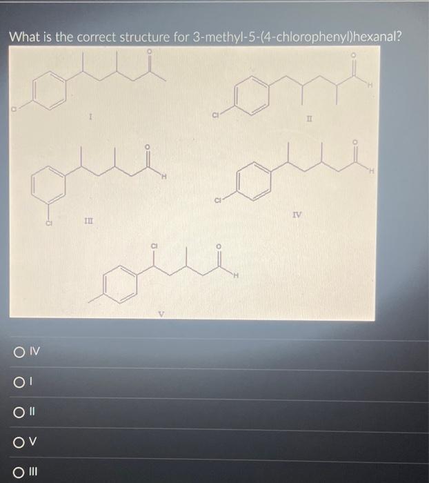 Solved What Is The Correct Structure For Chegg