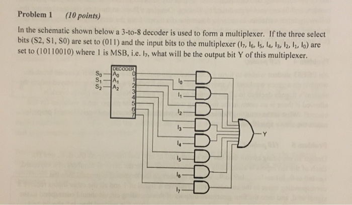 Solved Problem Points Schematic Shown Decoder Used Form