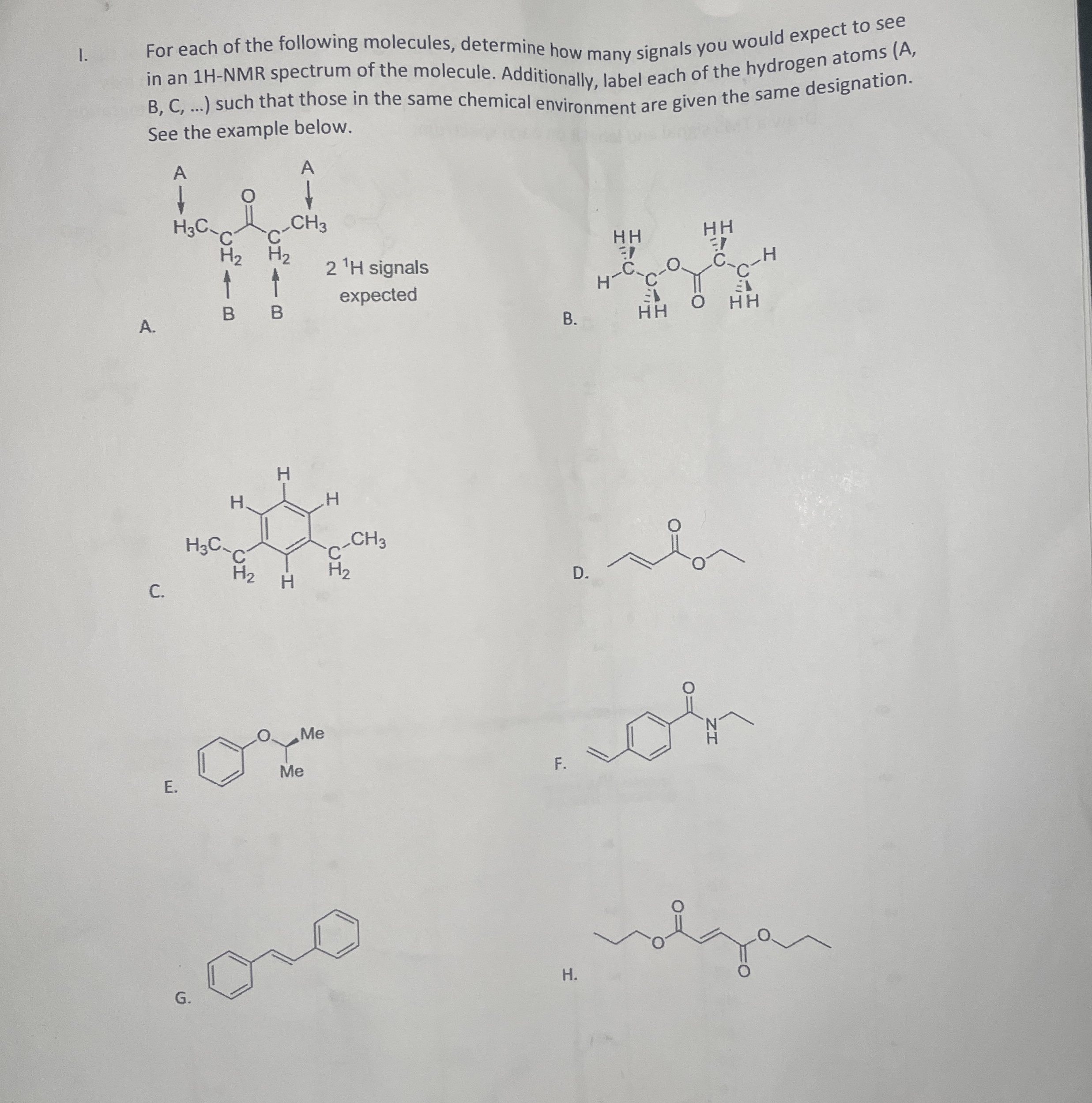 Solved I For Each Of The Following Molecules Determine How Chegg