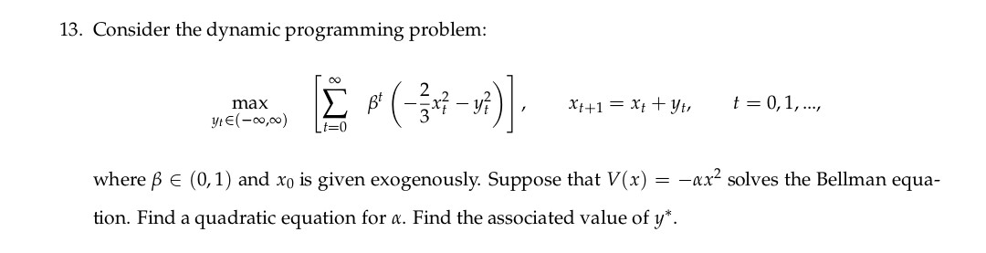 Solved Consider The Dynamic Programming Chegg