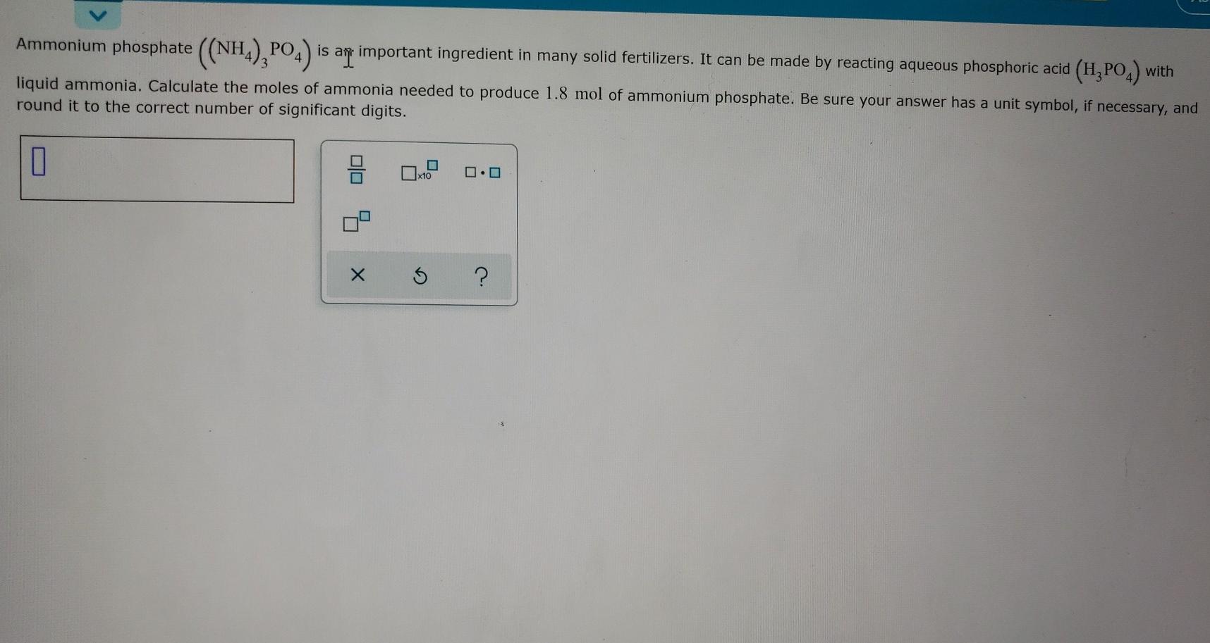 Solved Ammonium Phosphate Nh Po Is An Important Chegg