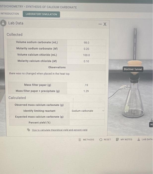 Solved Stoichiometry Synthesis Of Calcium Carbonate Chegg