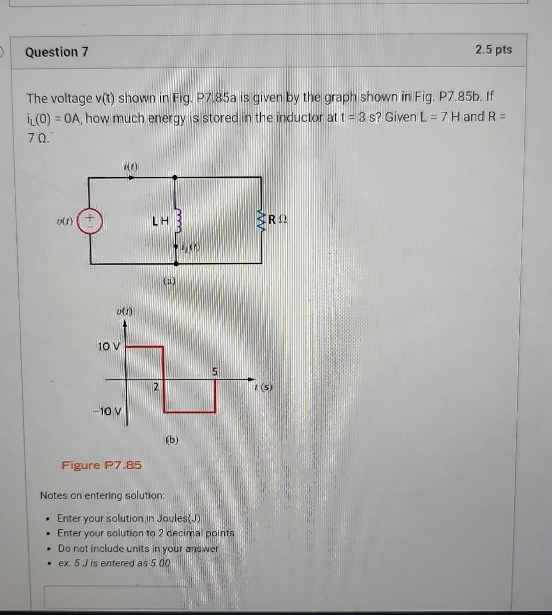 Solved The Voltage V T Shown In Fig P A Is Given By The Chegg