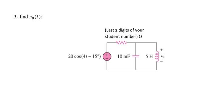 Solved Use Phasor Impedance Capasitance Kvl Kcl To Solve Chegg