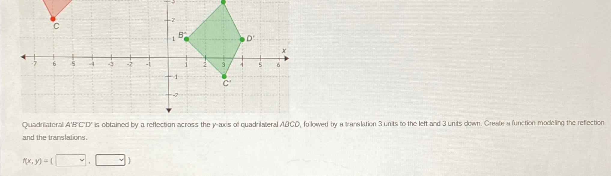 Solved Quadrilateral A B C D Is Obtained By A Reflection Chegg