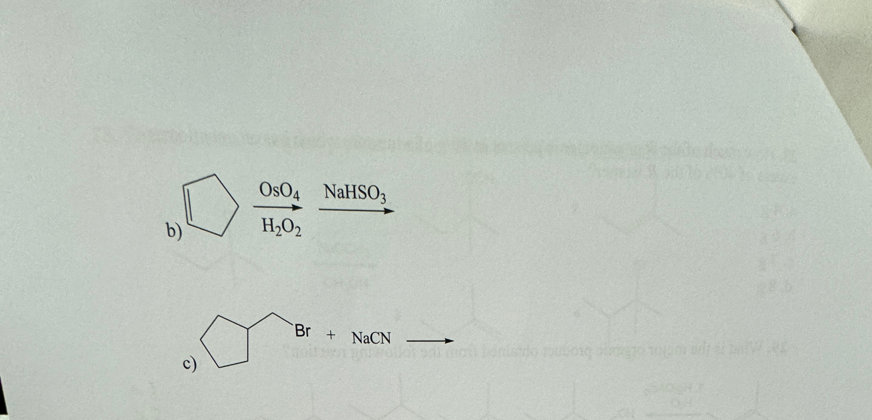 Draw The Line Angle Formula For The Major Organic Chegg