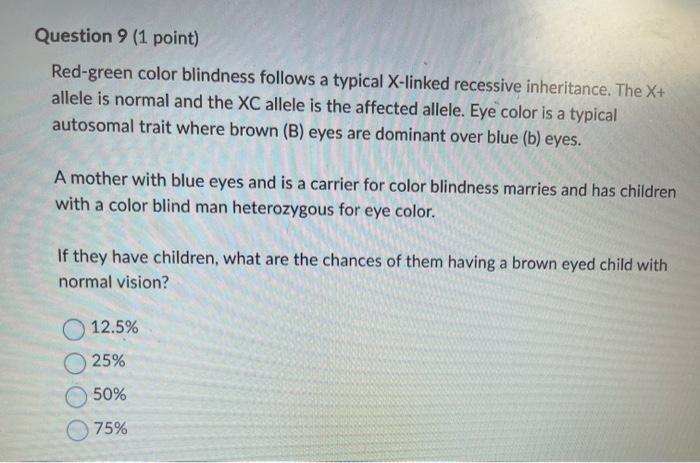 Solved In Fruit Flies Eye Color Is A Sex Linked Trait Where Chegg