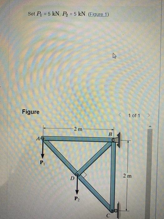 Solved Set P1 5 KN P2 5 KN Figure 1 Ho Figure 1 Of 1 2 Chegg