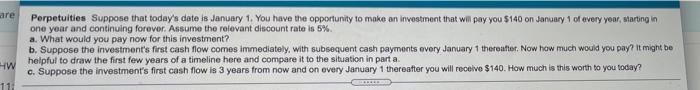 Solved Are Perpetuities Suppose That Today S Date Is January Chegg