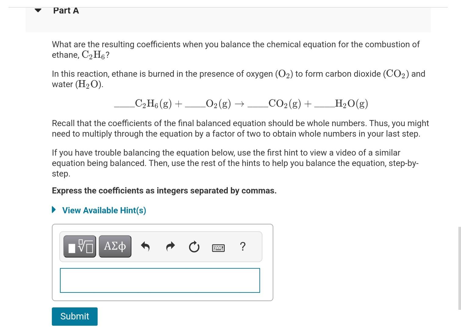 Solved What Are The Resulting Coefficients When You Balance Chegg