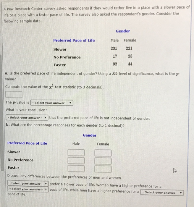 Solved A Pew Research Center Survey Asked Respondents If Chegg