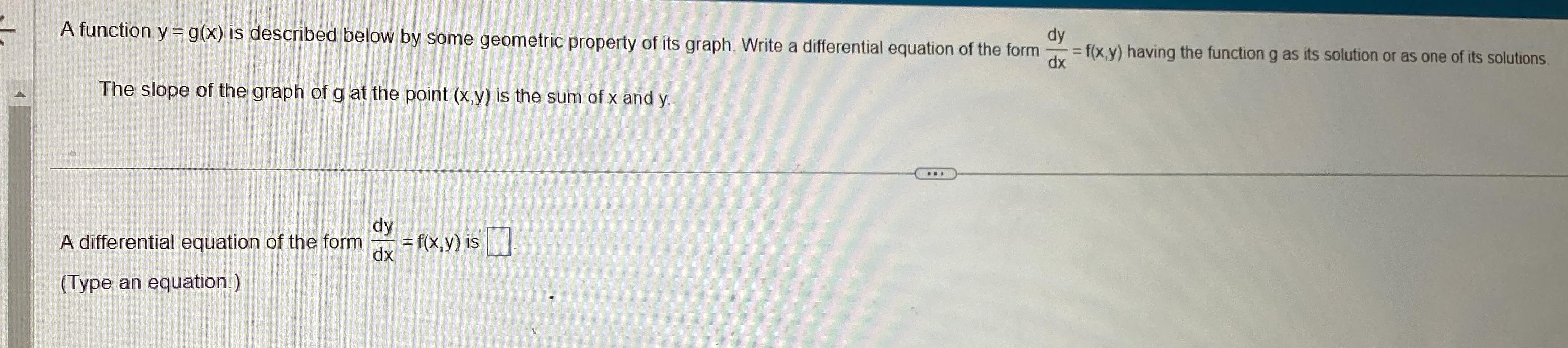 Solved A Function Y G X Is Described Below By Some Chegg