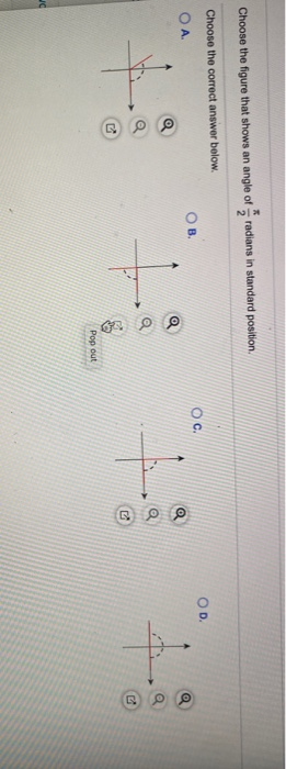 Solved Choose The Figure That Shows An Angle Of Radians In Chegg