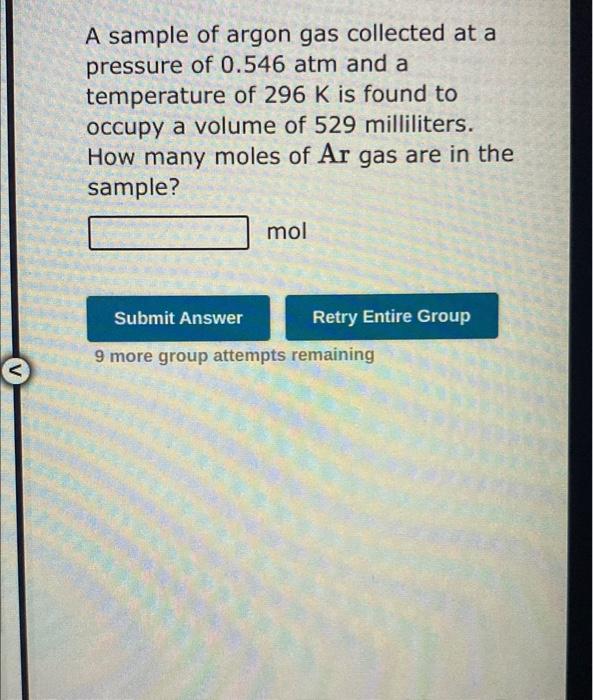 Solved A Sample Of Hydrogen Gas At A Pressure Of Atm Chegg