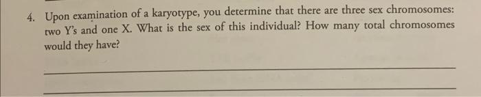 Solved Upon Examination Of A Karyotype You Determine That Chegg