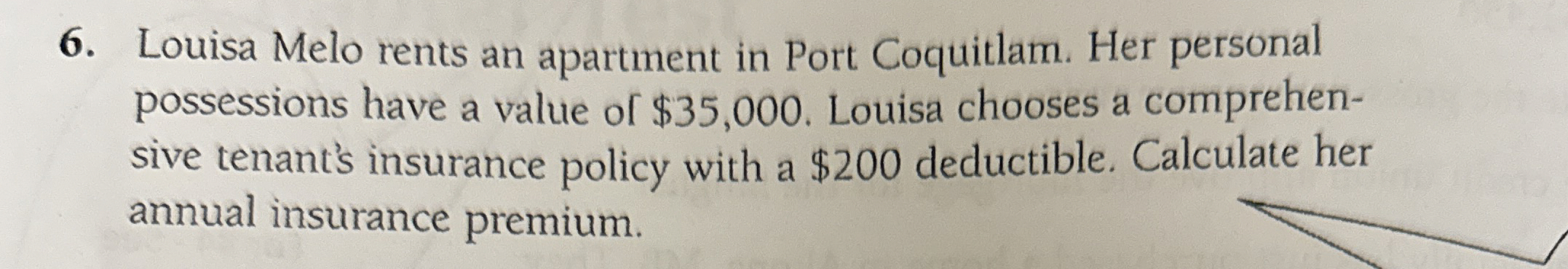 Solved Louisa Melo Rents An Apartment In Port Coquitlam Her Chegg