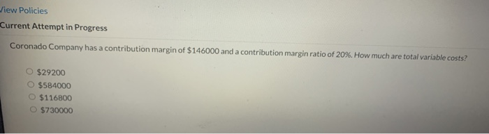 Solved View Policies Current Attempt In Progress Coronado Chegg