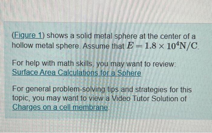 Solved Figure Shows A Solid Metal Sphere At The Center Chegg